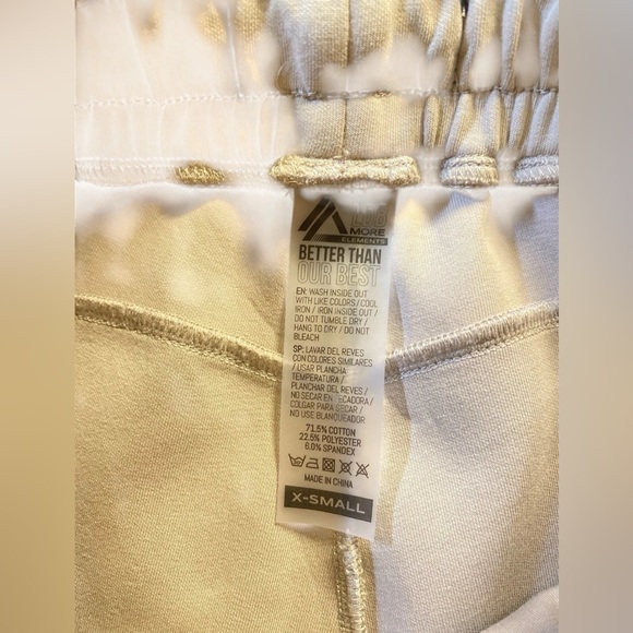 ALPHALETE WOMEN'S ELMTS ZIP JOGGER -TAN , Size X-Small Like New - Picture 5 of 5